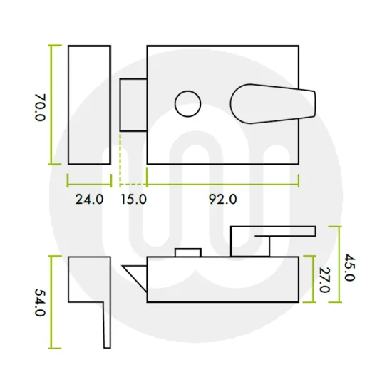 Simplefit Nightlatch Door Lock 60mm