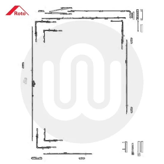Roto NX 'P' Full Tilt & Turn System 13mm (Face Fix) - PVC