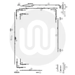 Roto NX 'P' Full Tilt & Turn System 13mm (Face Fix) - PVC