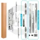 3PLACEIT Repair Roller Mushroom Lock - 12 Backset Options Available