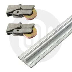 All Round Patio Track & Single Wheel Patio Rollers 38mm Sets