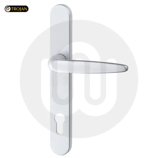 Trojan Sparta Sprung Inline Lever/Lever 92PZ/92PZ Door Handle - Medium Cover (245BP/210CRS)