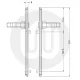 Avocet Unsprung Inline Lever/Lever 92PZ/92PZ Door Handle - Standard Cover (210BP/120.5CRS)