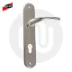 Swept Lever Door Handle 85mm (Silver / Polished Brass)