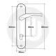 Swept Lever Door Handle 85mm (Silver / Polished Brass)
