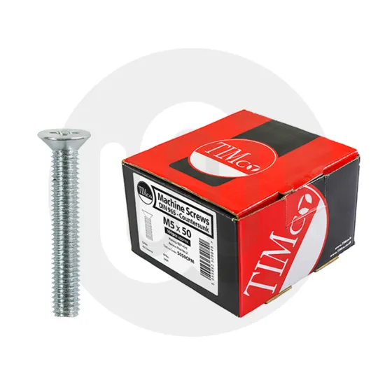 Metric Threaded Window Handle Machine Screws - PZ - Countersunk - Zinc - Box of 100