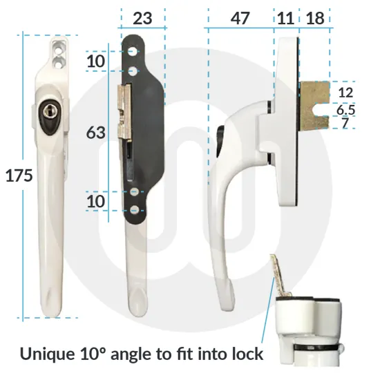 Everest Forked U Peg Blade Window Repair Handle Old Style Angled Prong
