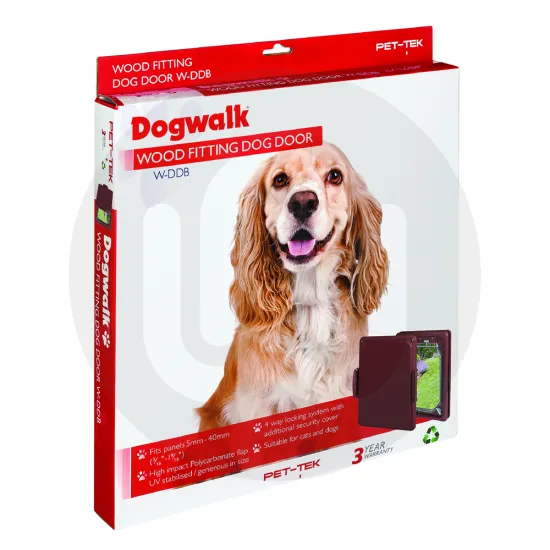 Dogwalk® by Pet-Tek International W-DDB / W-DDW Wood Fitting Dog Door