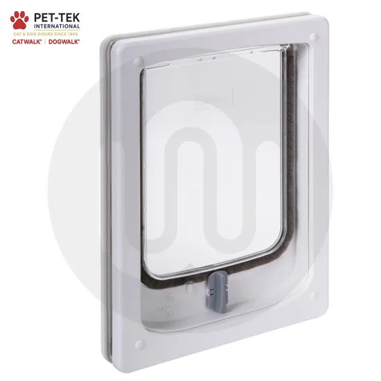 Dogwalk® by Pet-Tek International W-SDDB / W-SDDW Wood Fitting Small Dog Door Slim Line